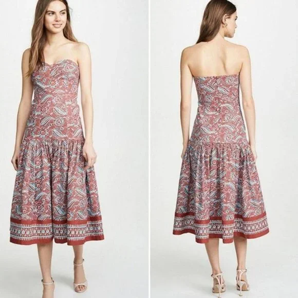 Veronica Beard Fiore Linen Blend floral midi dress - Picture 1 of 13